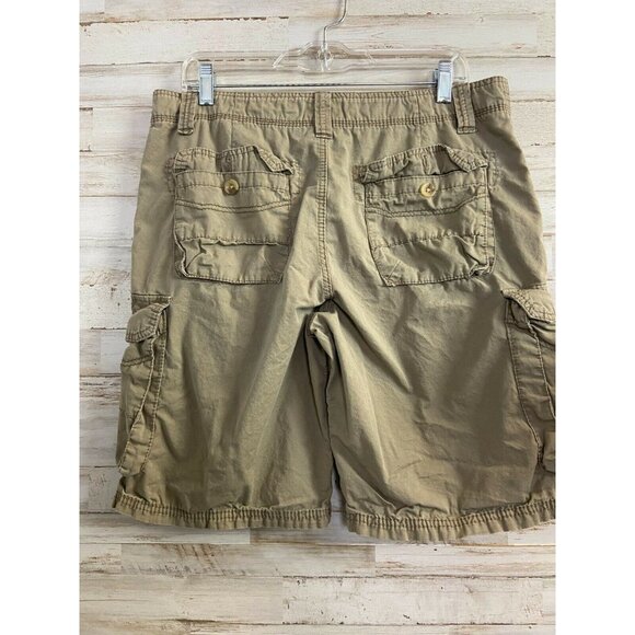 Union Men's Khaki Cargo Shorts 100% Cotton 33R - Picture 2 of 4